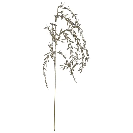Northlight 41" Silver and Gold Glittered Willow Branch Christmas Spray {1}