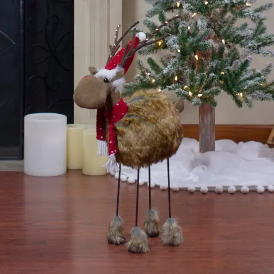 Northlight LED Lighted Faux Fur Reindeer Christmas Figure - 25" Brown {3}