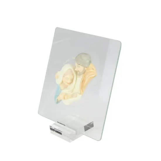 Roman 6.5" Yellow and Beige Holy Family 3-Dimensional Plaque {3}