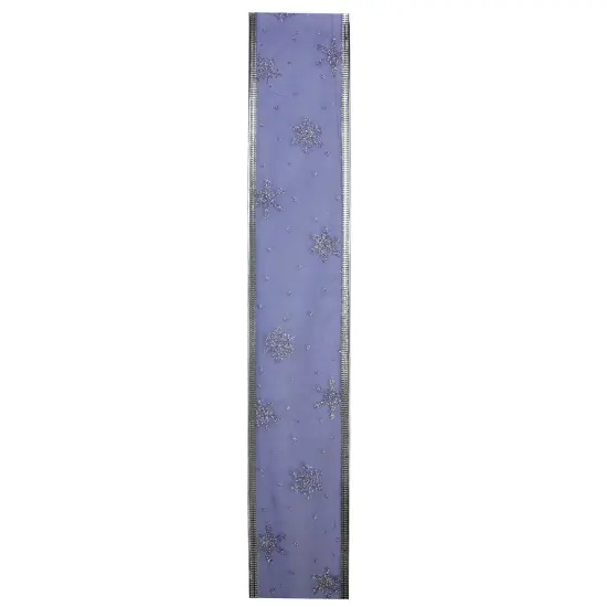 Northlight Club Pack of 12 Blue and Silver Glitter Snowflakes Wired Craft Ribbons 2.5" x 120 Yards {3}