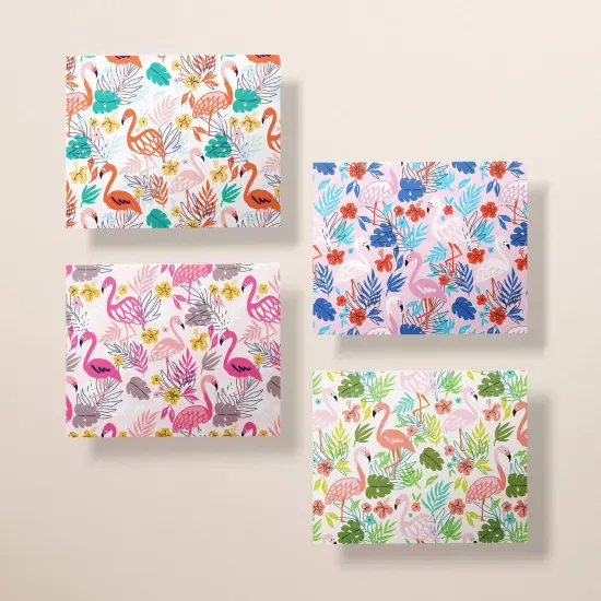 Tropical Flamingo Pattern Cards with Envelopes - Set of 12, 24, 48, 96 Eco-Friendly Greeting Cards {4}