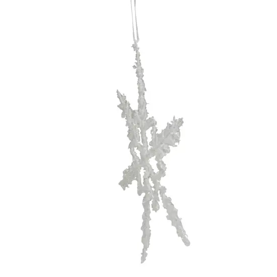 Northlight Glittered Snowflake Metal Christmas Ornament - 10" - White {5}