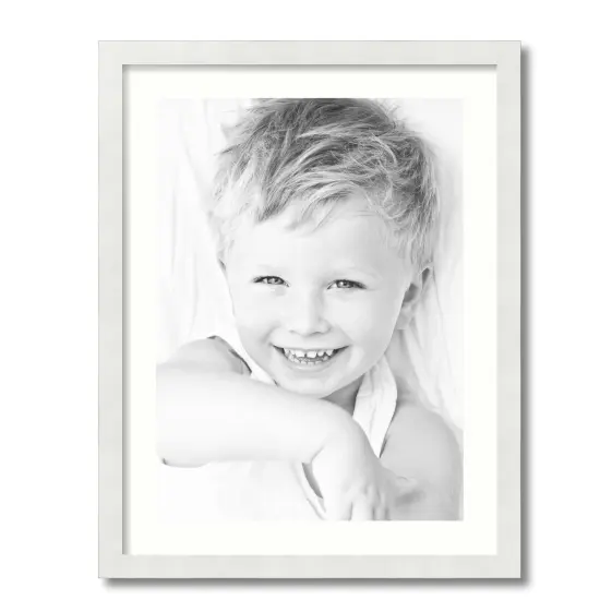 ArtToFrames 20x26" Matted Picture Frame with 16x22" Single Mat Photo Opening Framed in 1.25" White and 2" Mat (FWM-3966-20x26) {4}