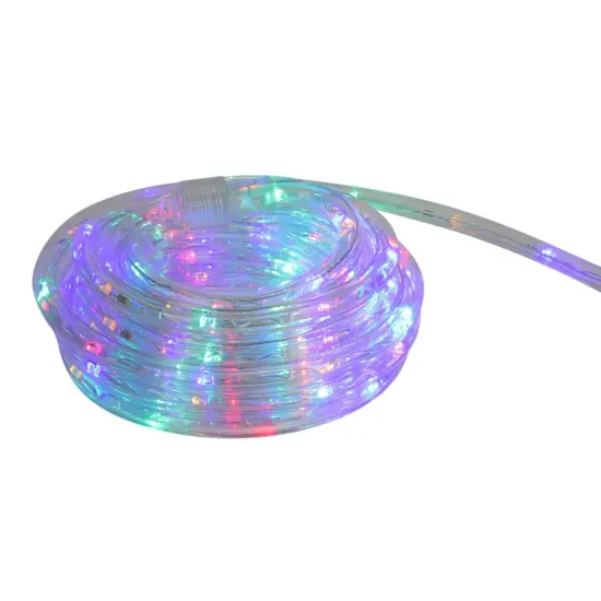 Northlight Flexible LED Outdoor Christmas Rope Light - Multi Color - 100' Clear Wire {3}
