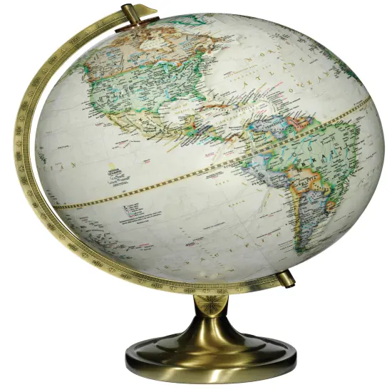 National Geographic Grosvenor 12" Diameter Antique Ocean World Globe {1}