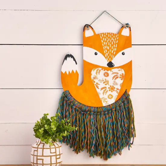 15 in. Unfinished Fiber Art Fox Base {3}