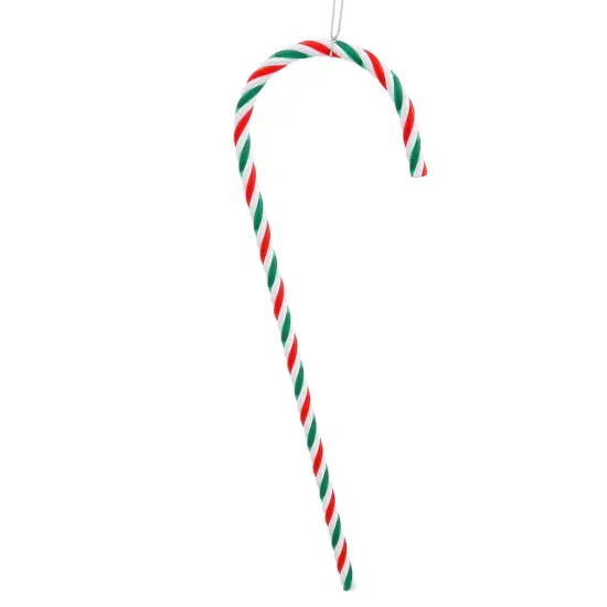Vickerman Set of 2 Red and Green Striped Candy Cane Christmas Ornaments 18" {3}