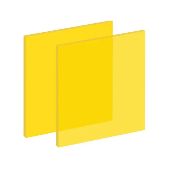 Clear Yellow Translucent Cast Acrylic Gloss 1/8" (5" x 10") {1}