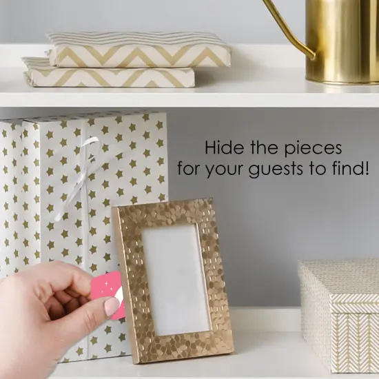 Big Dot of Happiness Little Princess Crown Pink Baby Shower or Birthday Party Scavenger Hunt - 1 Stand and 48 Game Pieces - Hide and Find Game {4}