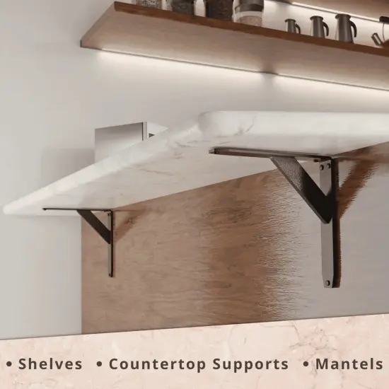 Jetstream Solid Heavy Duty Low Profile Welded Countertop Support Shelf Brackets {5}