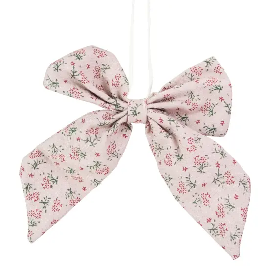 Northlight Single Loop Floral Christmas Bow Decoration - 5.5" - Pink {1}