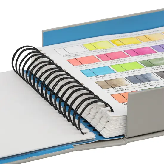 HG Art Concepts Painters Watercolor & Mixed Media Diary With Binder Case - 9x12" Spiral-Bound Acid-Free Color Swatch Book {5}
