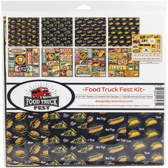Reminisce Collection Kit 12"X12"-Food Truck Fest {1}