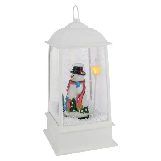 Northlight LED Lighted Musical Snowing Snowman Christmas Lantern - 13.5" White {3}