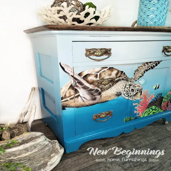 Into the Reef -Adorable Sea TurtleArt paper for Decoupage and Mixed Media {4}