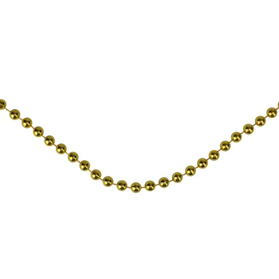 Northlight Metallic Beaded Commercial Christmas Garland - 66' x .15" - Gold - Unlit {1}