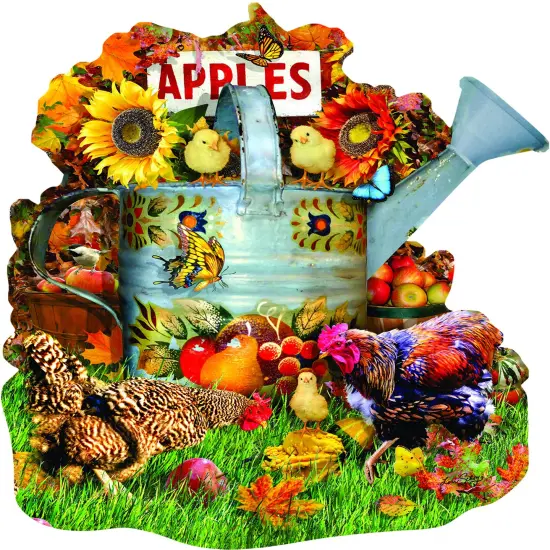 Sunsout Fall Watering Can 1000 pc Special Shape Jigsaw Puzzle 97168 {1}