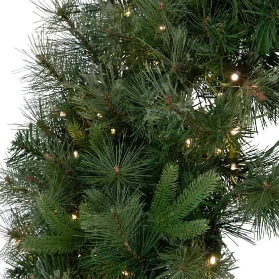 Northlight Pre-Lit Ashcroft Cashmere Pine Commercial Artificial Christmas Wreath - 5' - Warm White Lights Green {3}