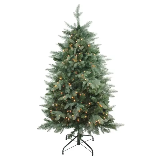 Northlight Real Touch&trade;️ Pre-Lit Medium Washington Frasier Fir Artificial Christmas Tree - 4.5' - Clear Lights Green {1}