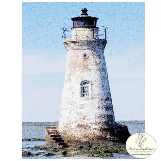 Tybee Island LighthouseArt paper for Decoupage and Mixed Media {4}