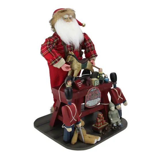 Northlight 21" Santa Claus the Toy Maker with Work Station Christmas Figurine Red {3}