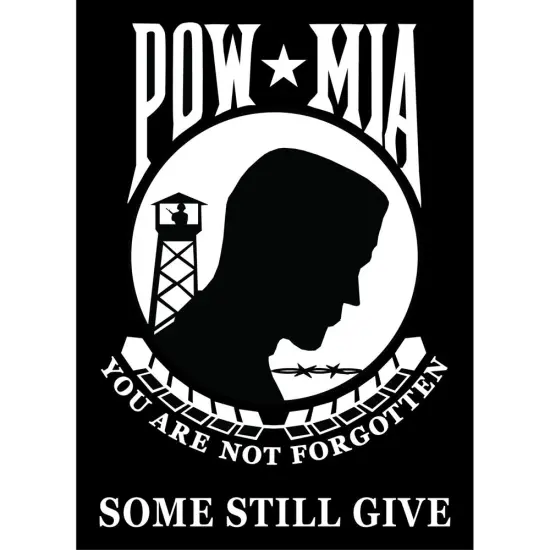 POW MIA You Are Not Forgotten Flag with Grommets 28" x 40" {1}