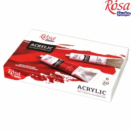 Acrylic paint set of 6 20 ml/0.68 oz, ROSA Studio {2}