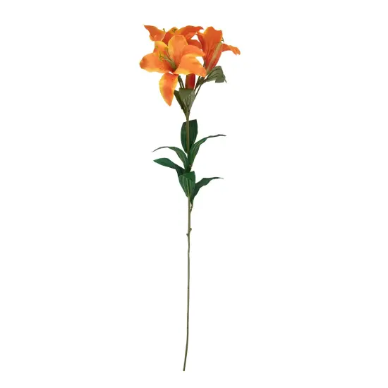Allstate Two-Tone Day Lily Artificial Floral Spray - 30" - Orange and Yellow {4}