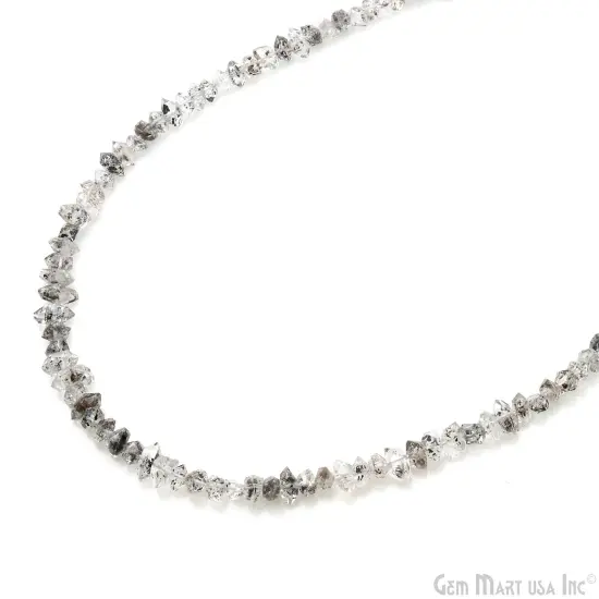 Herkimer Diamond Chip Beads, 16 Inch, Natural Chip Strands, Drilled Strung Nugget Beads, 3-7mm, Polished, GemMartUSA (CHDH-70001) {4}
