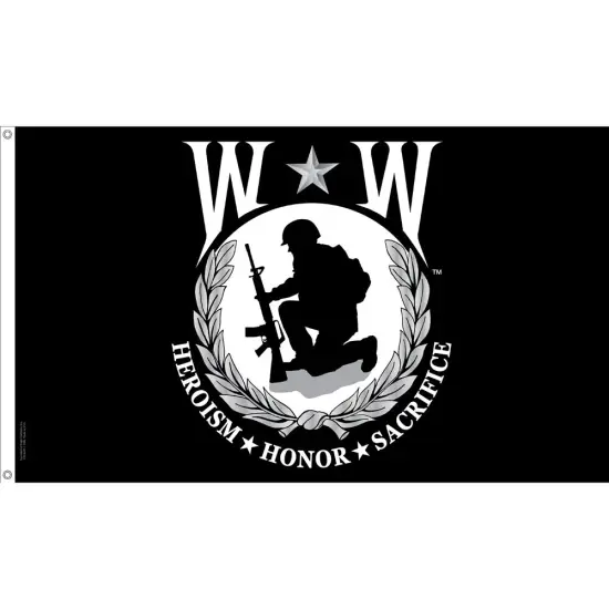 Patriotic Wounded Warrior Flag (3ft x 5ft) {1}