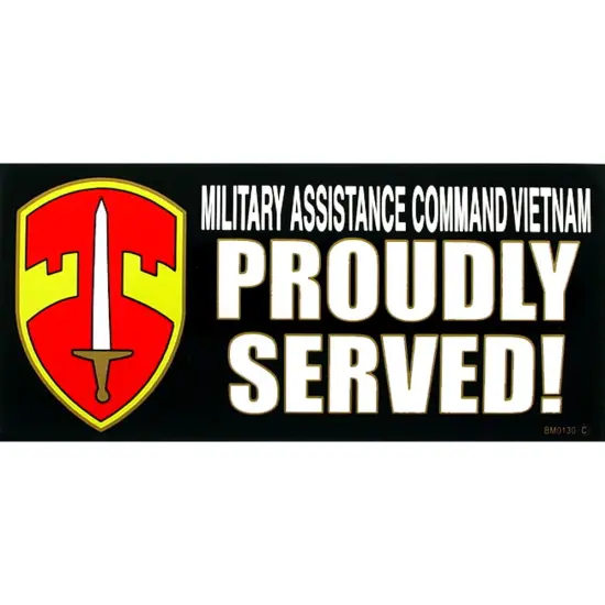 Vietnam Proudly Served Bumper Sticker 3"X6-1/2" {1}