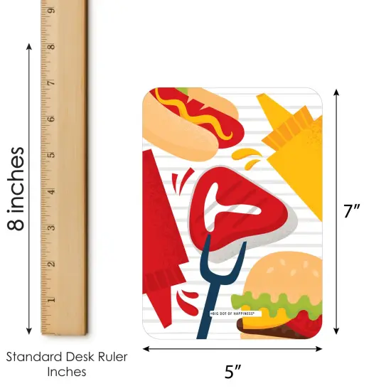 Big Dot of Happiness Fire Up the Grill - Bingo Cards and Markers - Summer BBQ Picnic Party Bingo Game - Set of 18 {6}