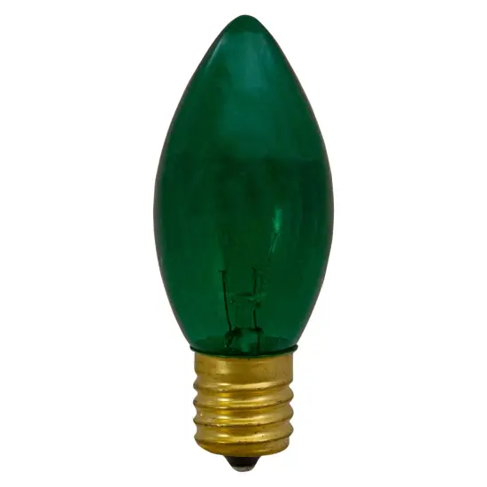 Northlight C9 Transparent Christmas Replacement Bulbs - Green - 4ct {3}