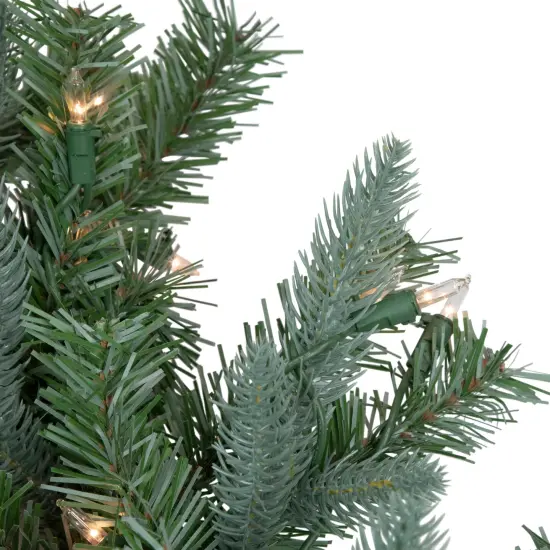 Northlight Real Touch&trade; Pre-Lit Granville Fraser Fir Artificial Christmas Wreath - 48" - Clear Lights Green {3}
