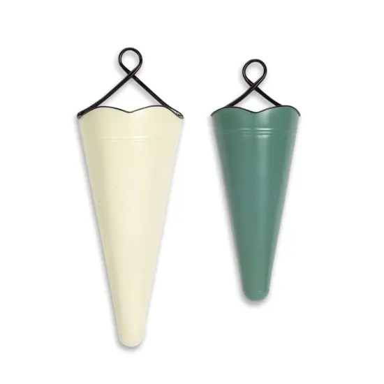 Melrose Square Pot (Set of 2) 5.75 x 3.75H Iron Green {1}