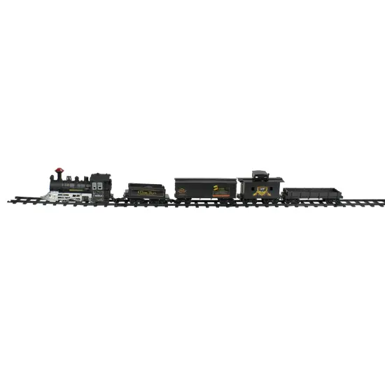 Northlight 15-Piece Pre-Lit Gray Battery Operated and Animated Classic Train Set with Sound 8.75" {3}