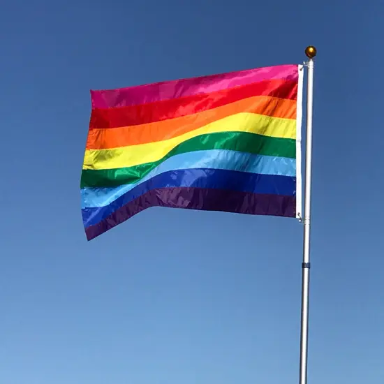In the Breeze 3 Foot by 5 Foot Historic Pride Flag - Rainbow Grommet Flag with Sewn Stripes {3}