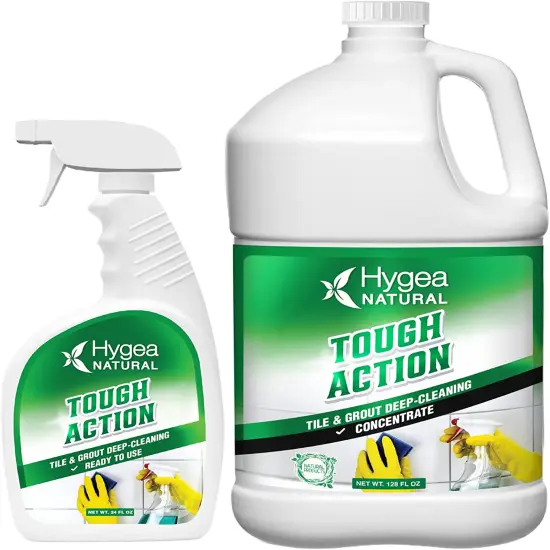 Hygea Natural Tough Action - Tile & Grout Deep-Cleaning 24oz Spray + Concentrated Refill {1}