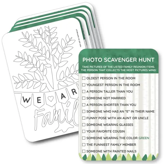 Big Dot of Happiness Family Tree Reunion - 2-in-1 Family Gathering Party Cards - Activity Duo Games - Set of 20 {1}