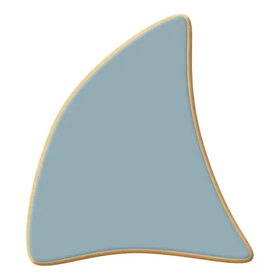 Shark Fin Cookie Cutter 3.5 in B1595, CookieCutter.com, Tin Plated Steel, Handmade in the USA {3}