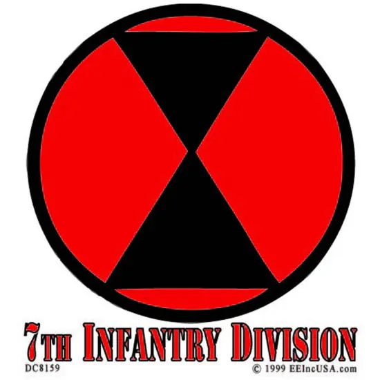 U.S. Army 7th Infantry Division Sticker 3-1/4"X3-1/2" {1}