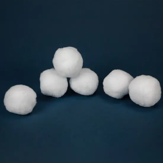 Northlight Set of 6 Plush Faux Christmas Snow Balls White {1}