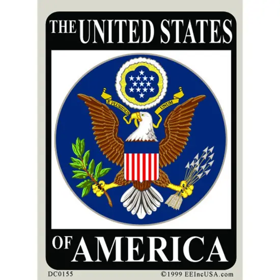 EagleEmblems DC0155 Sticker-USA,Seal,RECT. (3x4'') {1}