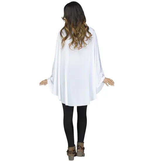 Fun World Adult One Size Snowman Christmas Poncho White {3}