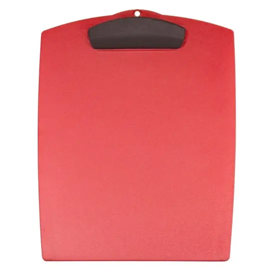Storex Hard Poly Clipboard, Letter, Red (Case of 12) {1}