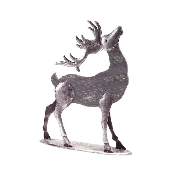 Diva At Home 19" Gray and Silver Colored Doe Reindeer Christmas Tabletop Figurine {1}