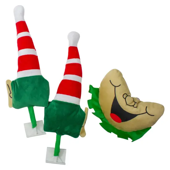 Mystic 19" Red and Green Elf Christmas Car Decorating Kit - Universal Size {3}