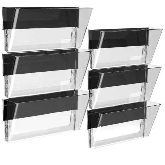 Magnetic Wall Pocket, Legal, Clear (Case of 6) {1}