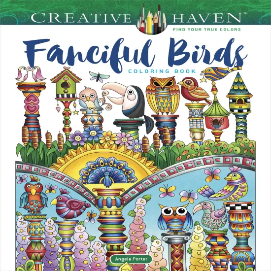 Creative Haven: Fanciful Birds Coloring Book-Softcover {1}