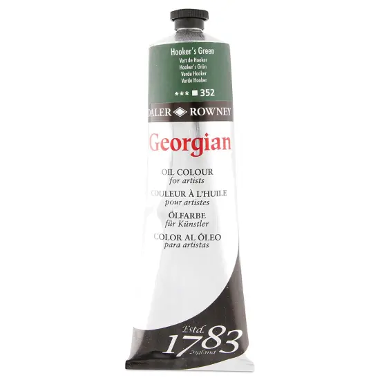 Daler-Rowney Georgian Oil Color - Hooker's Green, 225 ml tube {1}